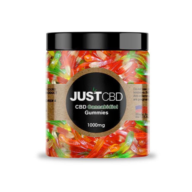 JUSTCBD GUMMY 1000MG WORMS