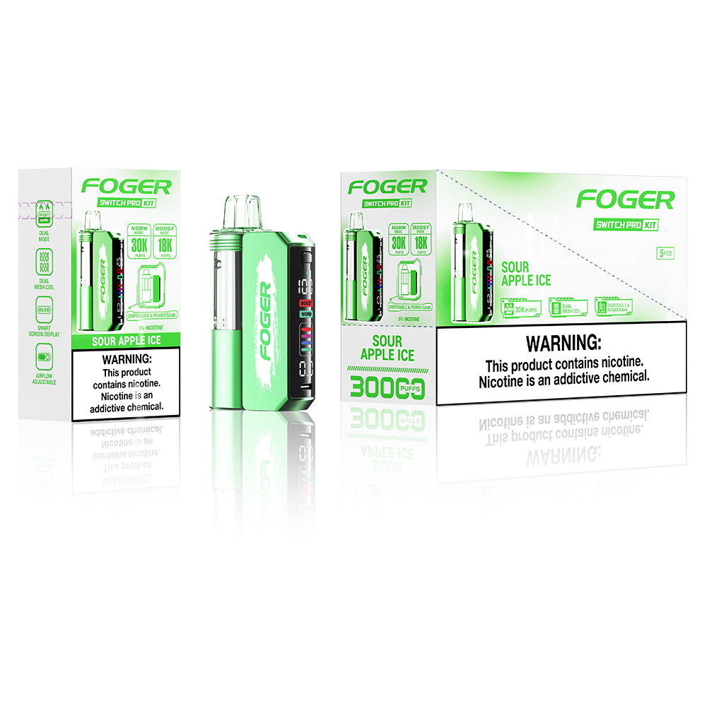 FOGER 30K KIT SOUR APPLE ICE 5CT