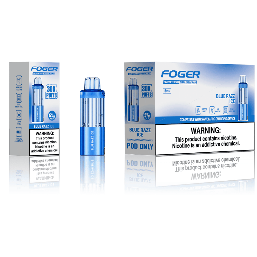 FOGER 30K POD BLUE RAZZ ICE 5CT