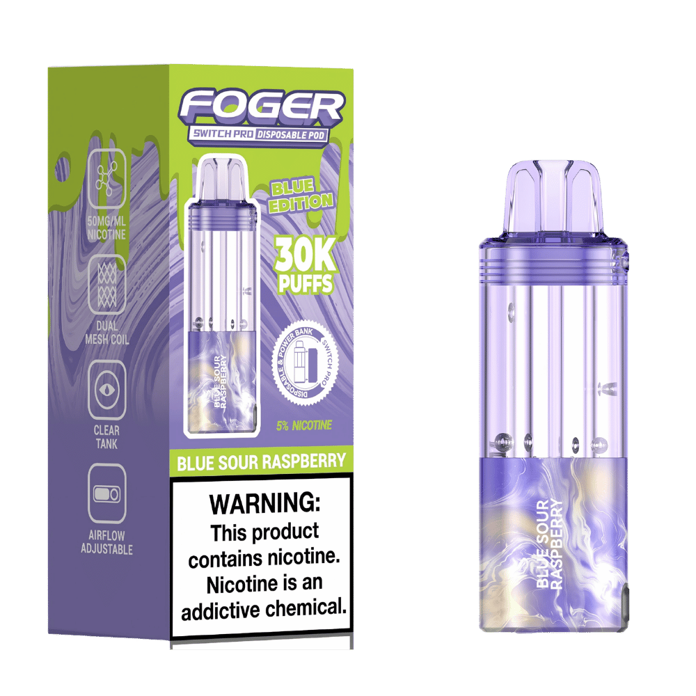 FOGER 30K POD BLUE SOUR RASP 5CT