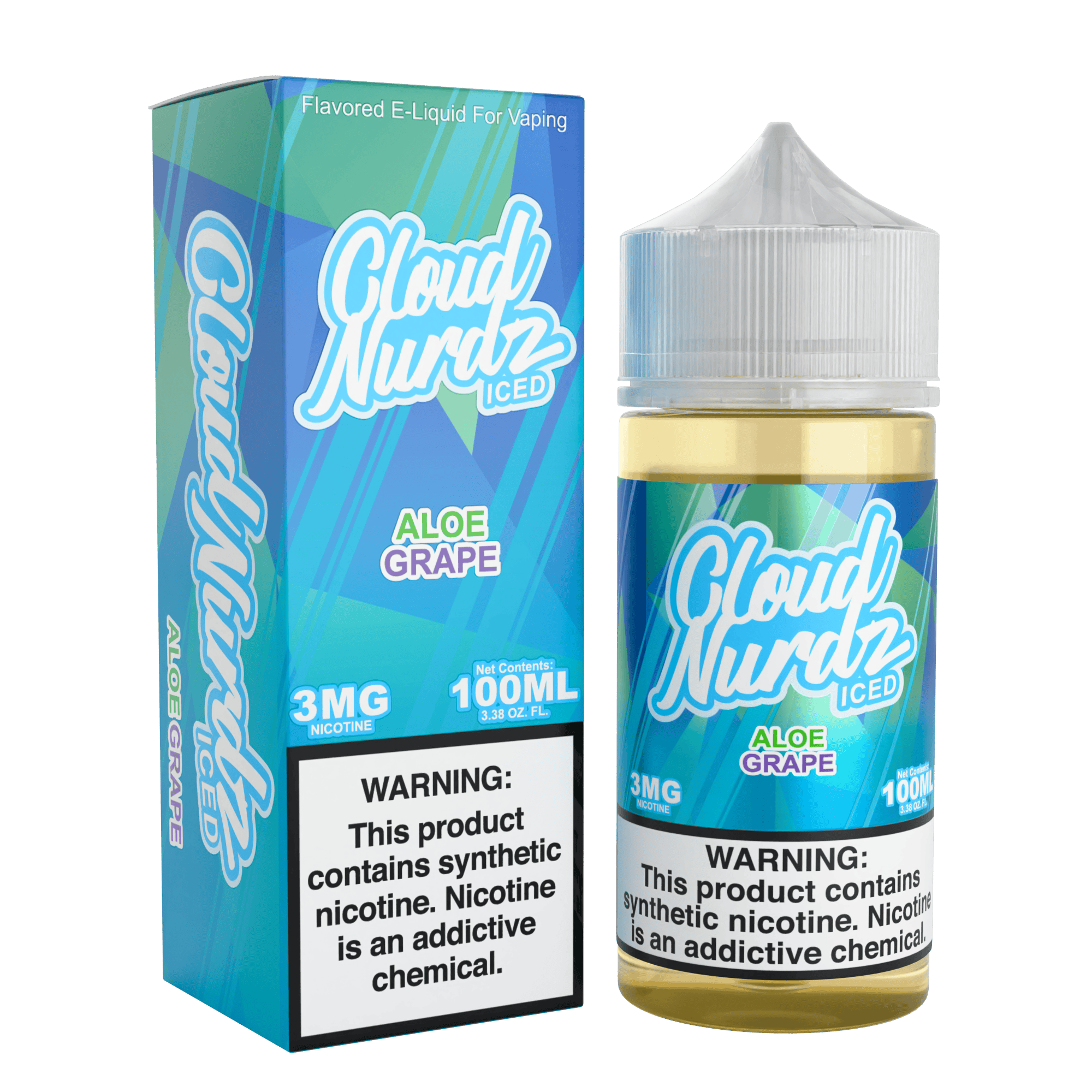 CLOUD NURDZ 100ML ICED ALOE GRAPE 3MG