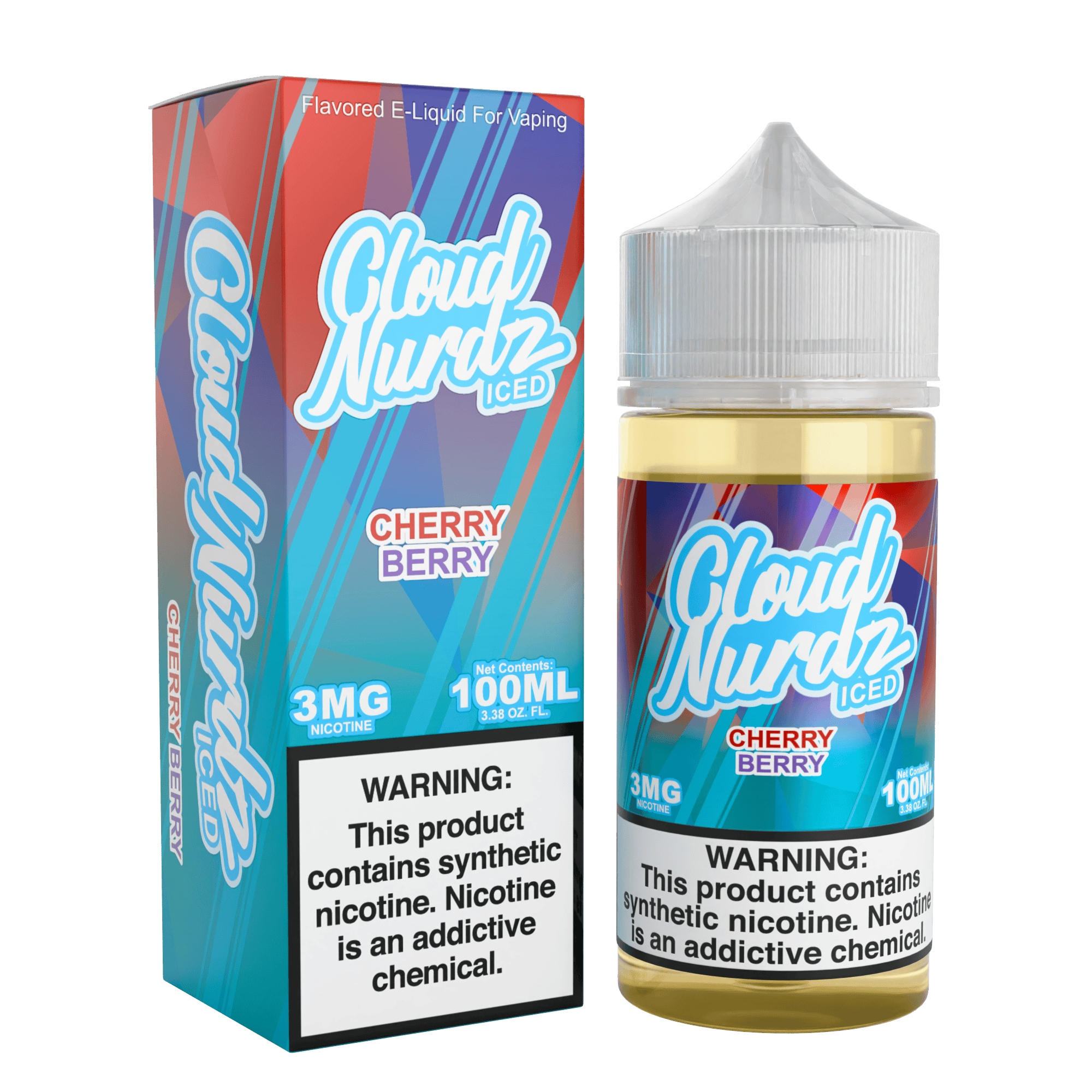 CLOUD NURDZ 100ML ICED CHERRY BERRY 3MG
