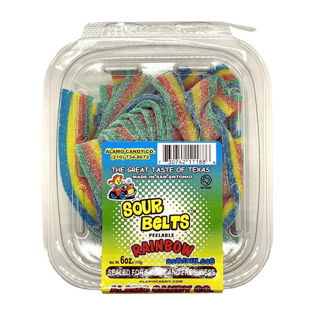ACC SOUR BELTS TUB RAINBOW 6OZ