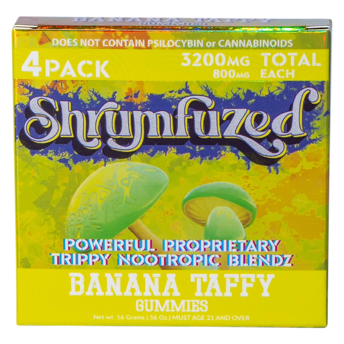 SHRUMFUZED 4PK BANANA TAFFY 10CT