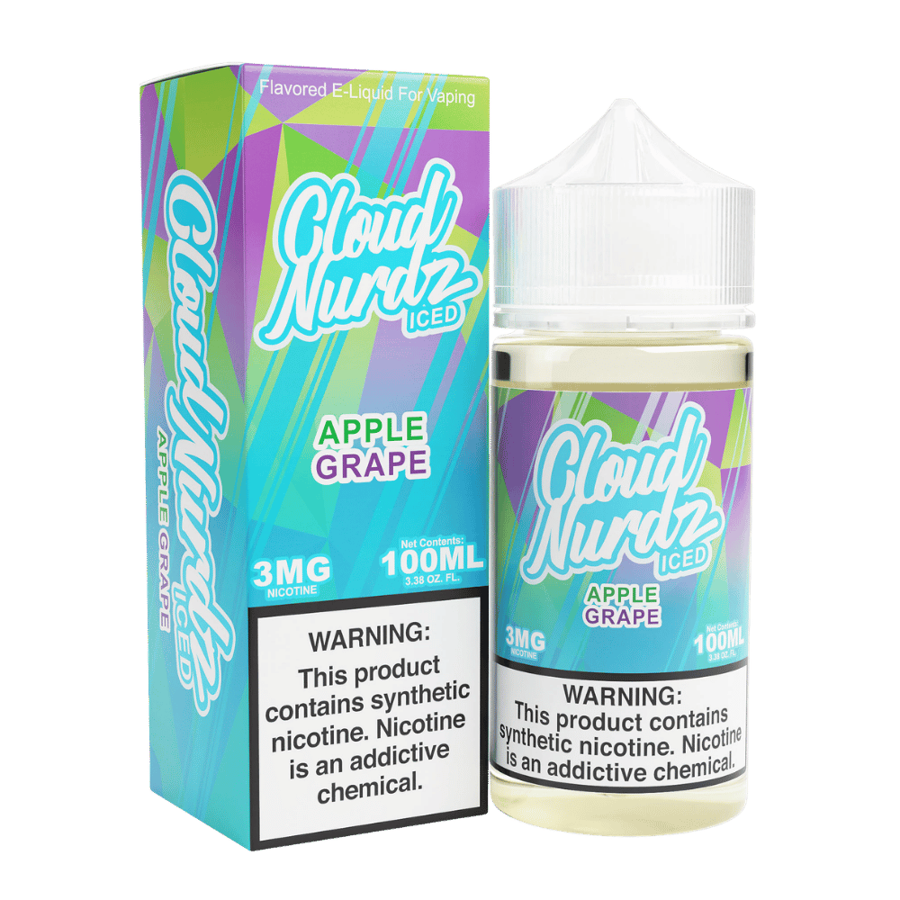 CLOUD NURDZ 100ML ICED APPLE GRAPE 3MG