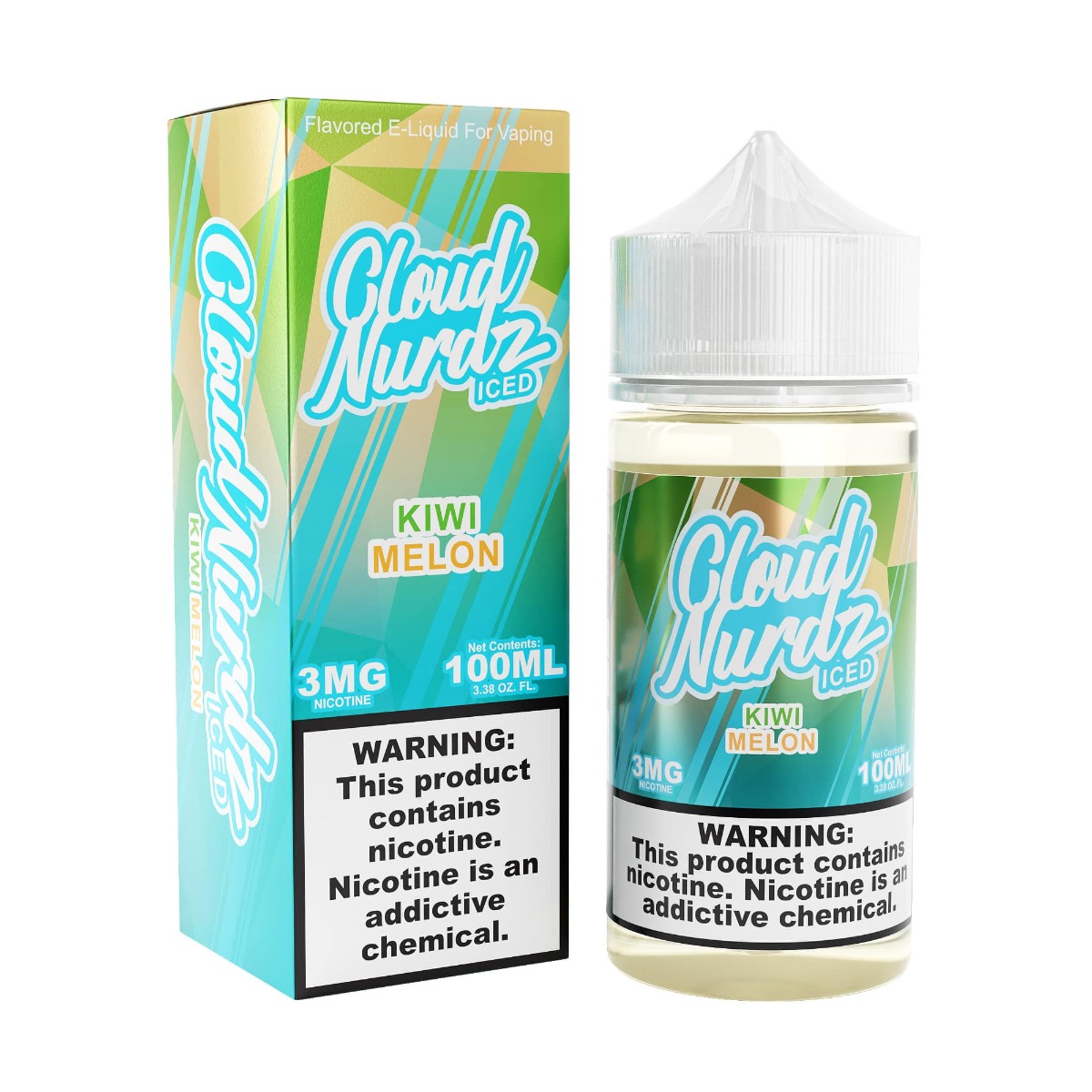 CLOUD NURDZ 100ML ICED MELON KIWI 3MG