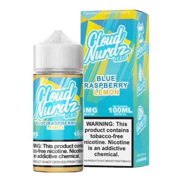 CLOUD NURDZ 100ML ICED BLUE RASPBERRY LEMON 3MG