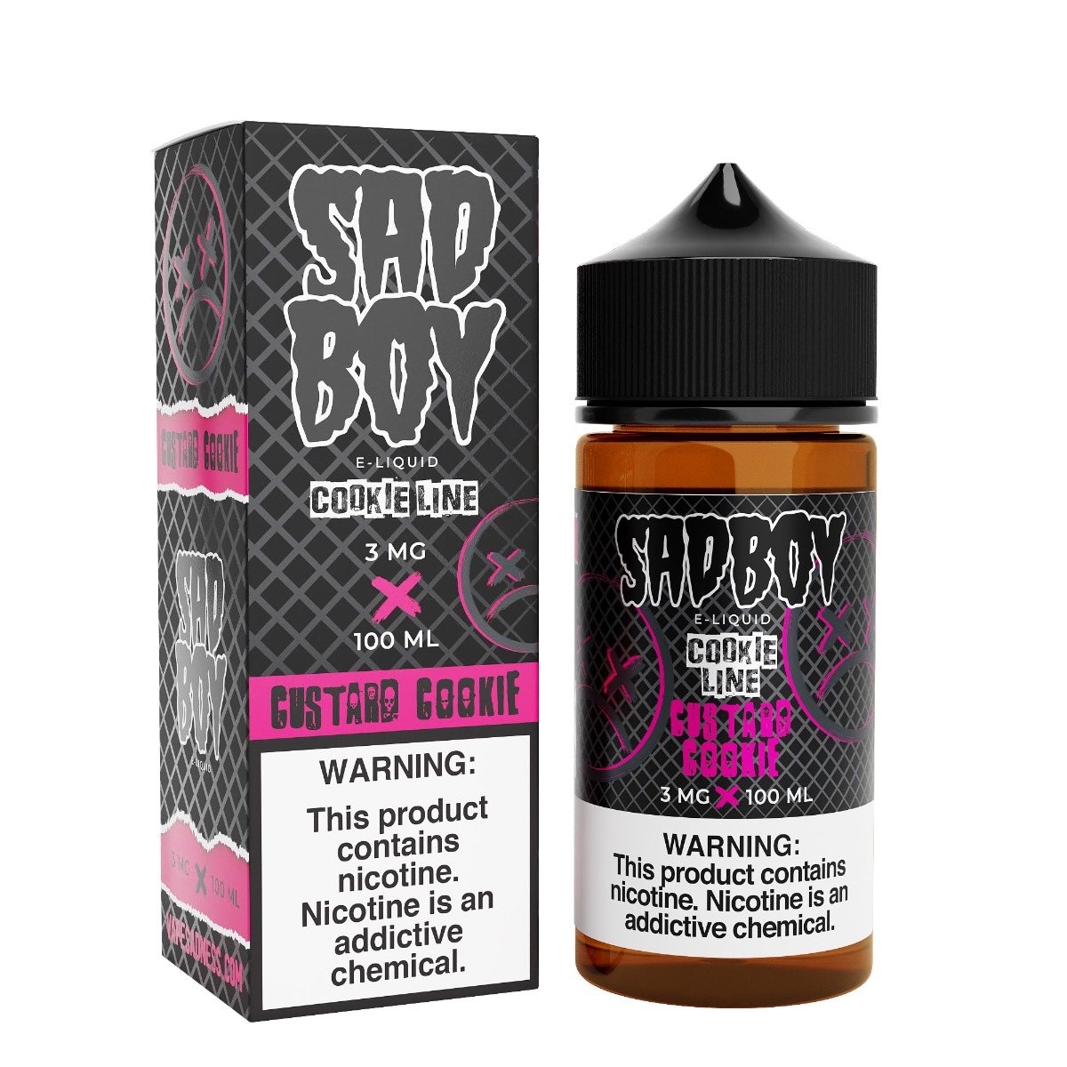 SADBOY 100ML COOKIE LINE CUSTARD COOKIE 3MG
