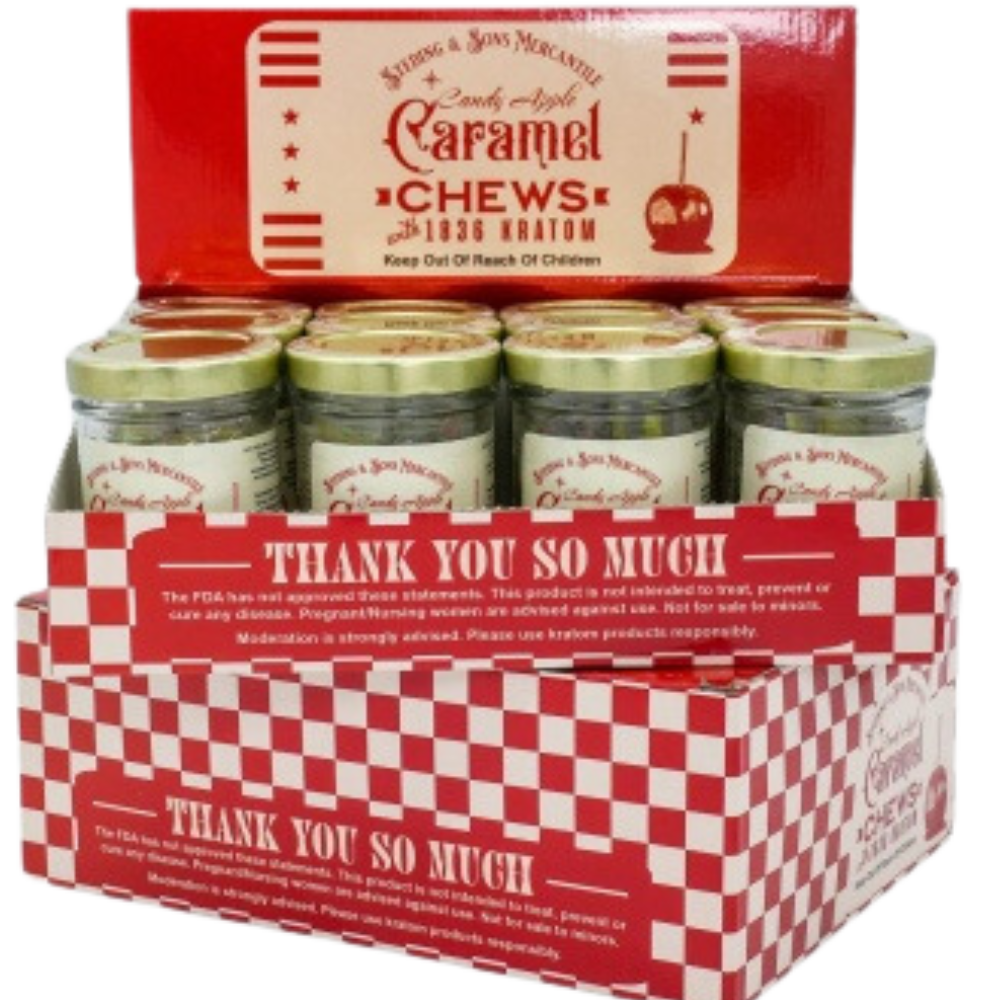 1836 KRATOM CARAMEL CHEWS 12CT