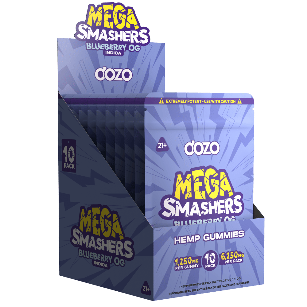 DOZO GUMMY MEGA 1250MG BLUE 10CT