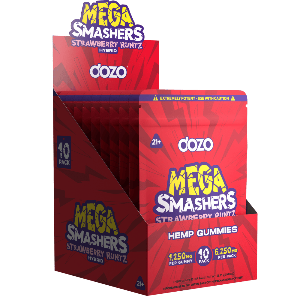 DOZO GUMMY MEGA 1250MG STRAW 10C
