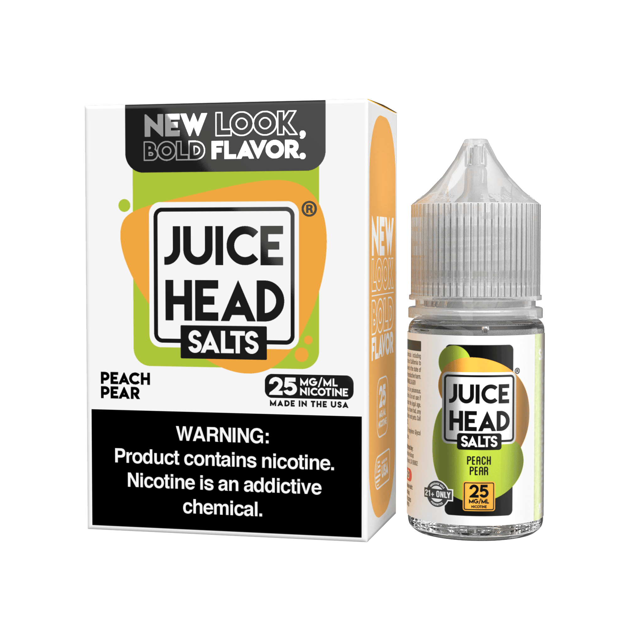 JUICE HEAD 30ML SALTS PEACH PEAR 25MG