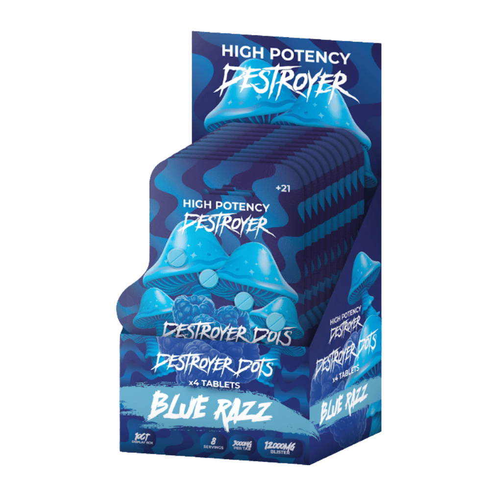 DESTROYER DOTS 3000MG BLUE 10/4P
