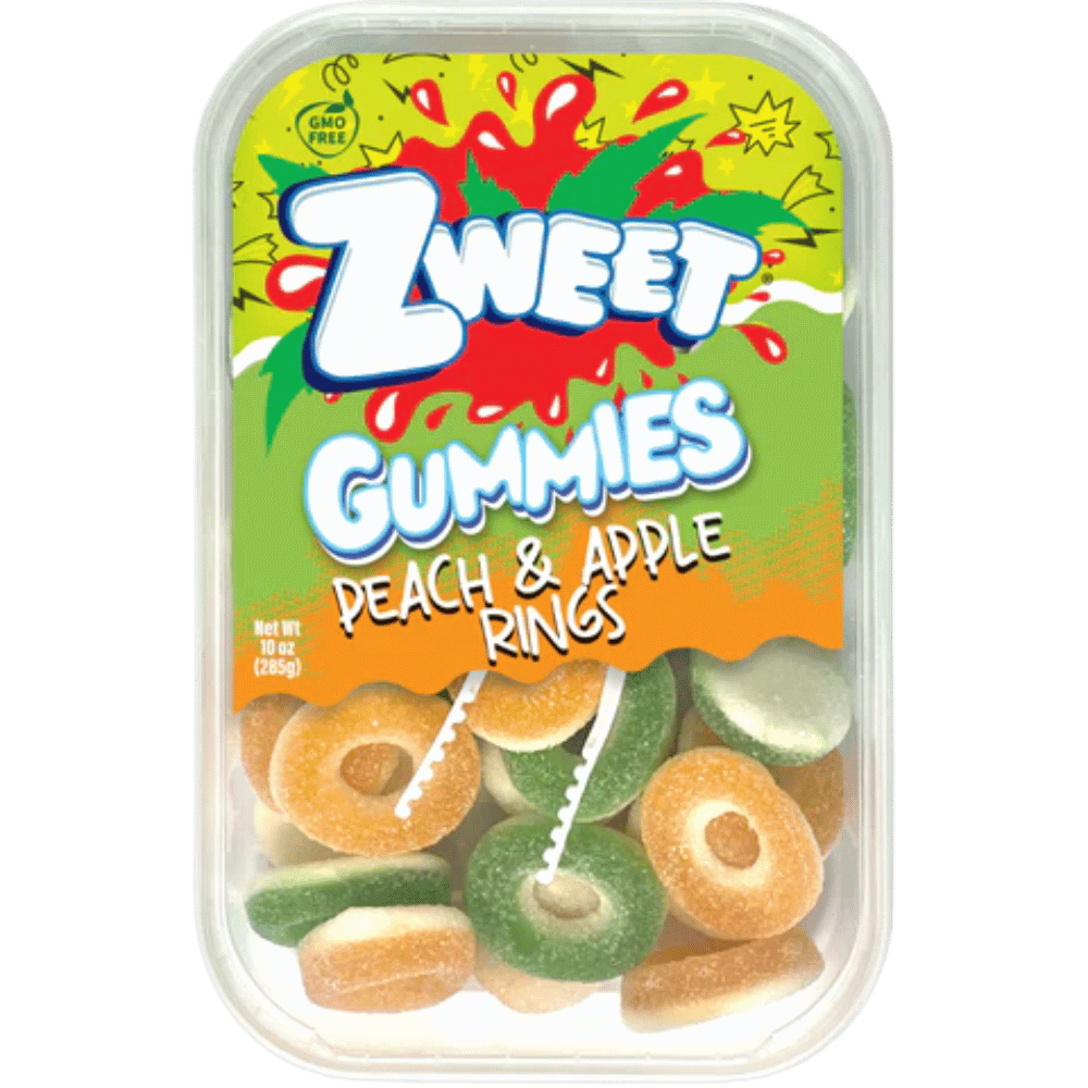ZWEET GUMMY PEACH & APPLE 10OZ