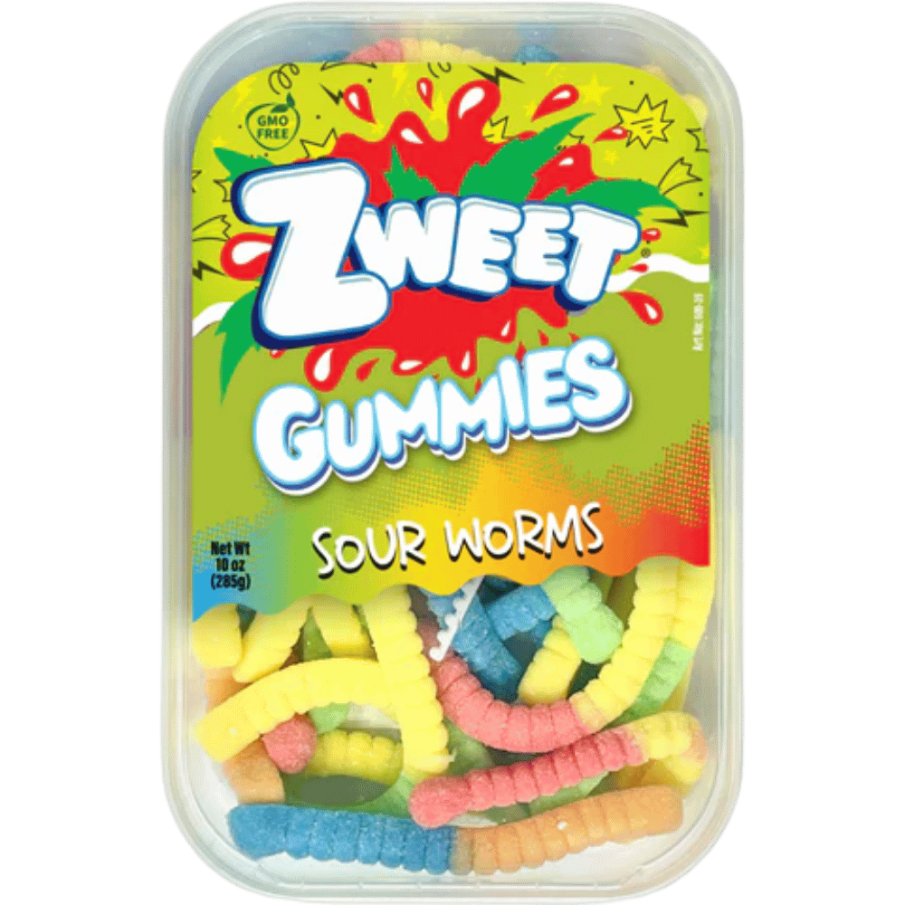 ZWEET GUMMY SOUR WORMS 10OZ