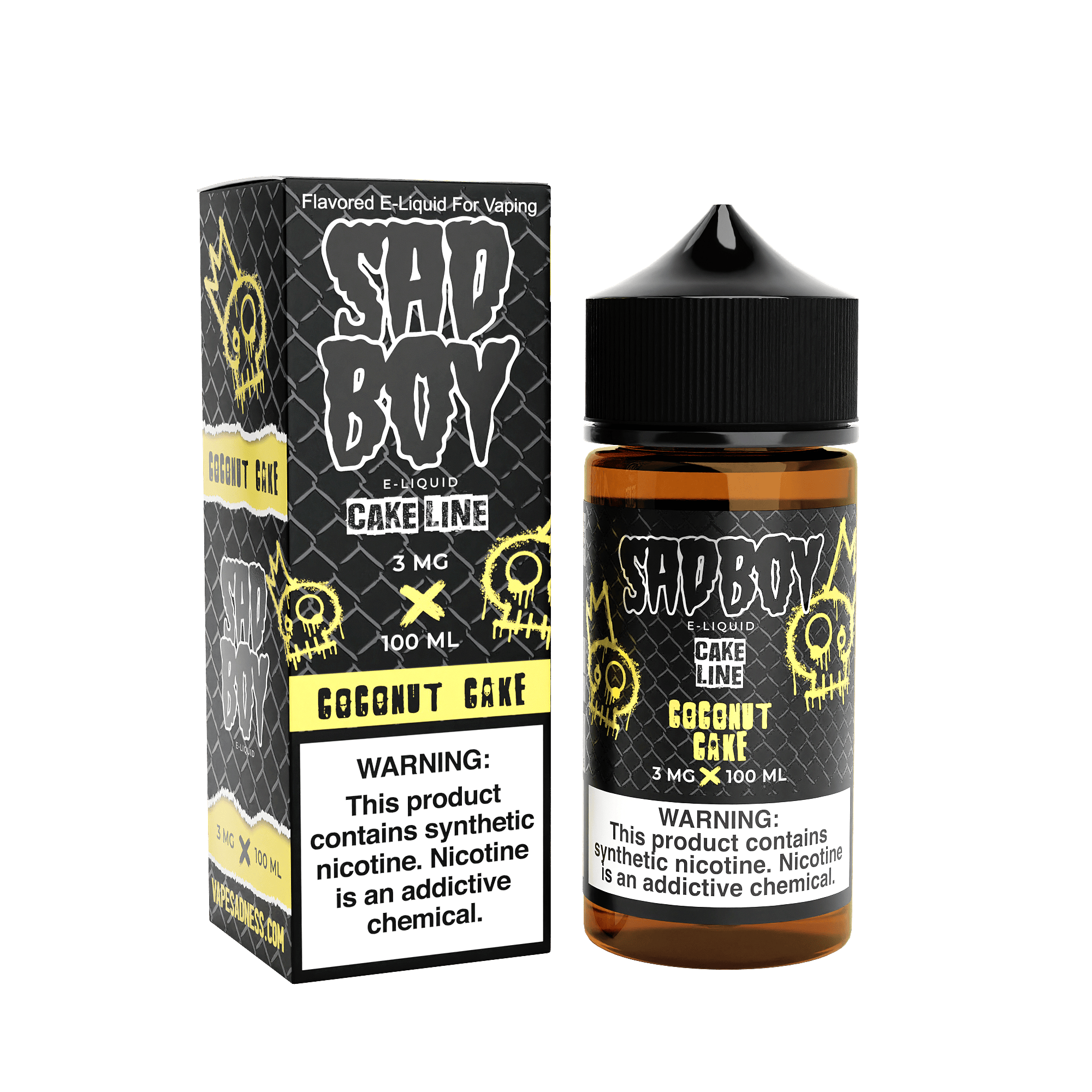 SADBOY 100ML CAKE LINE COCONUT CAKE 3MG