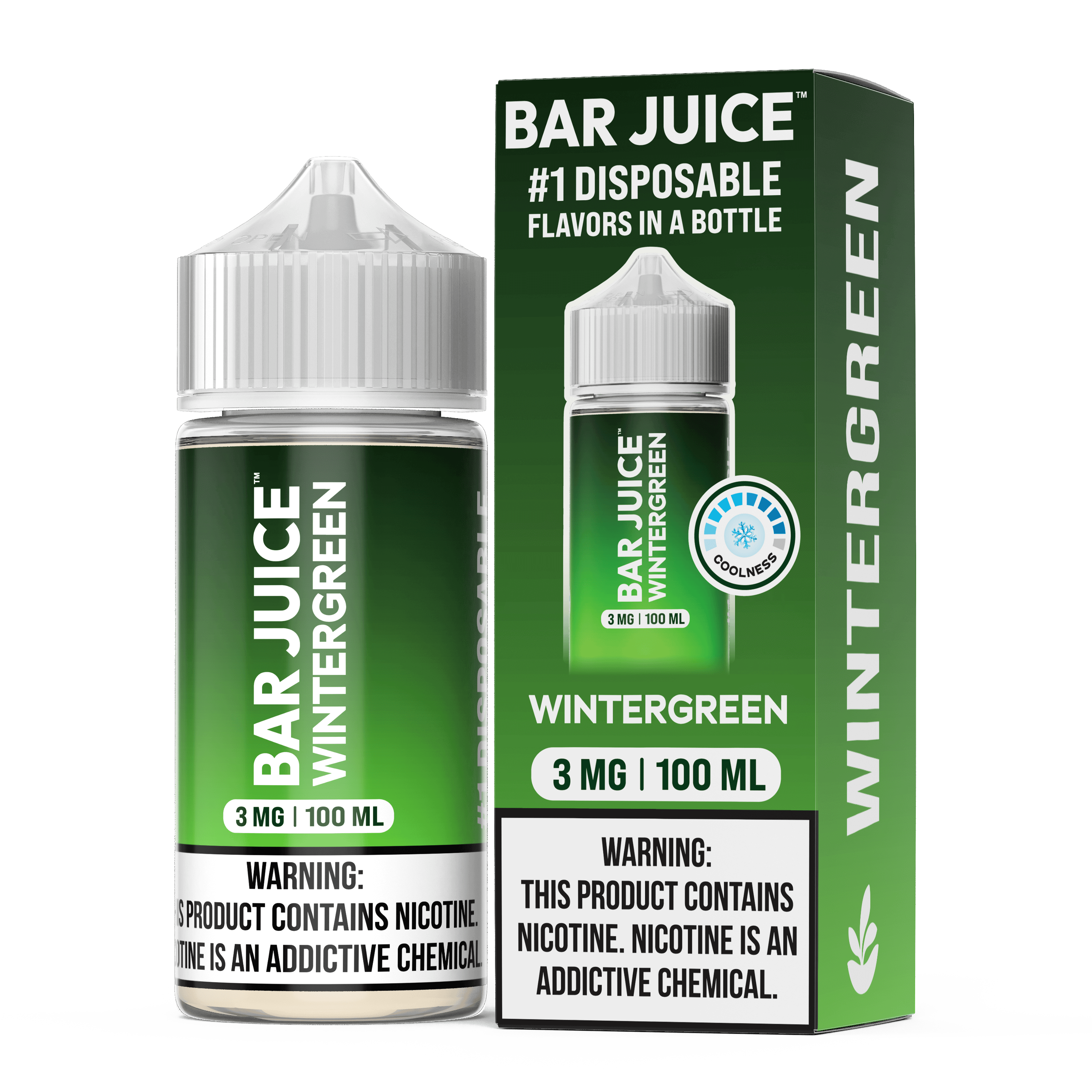 BAR JUICE 100ML WINTERGREEN 3MG