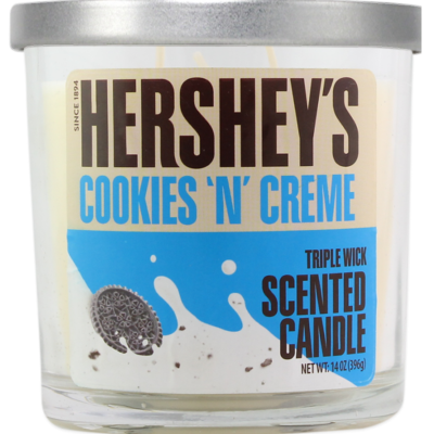 CANDLE 14OZ HERSHEY COOKIE CREAM