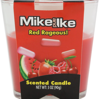 CANDLE 3OZ MIKE & IKE RED