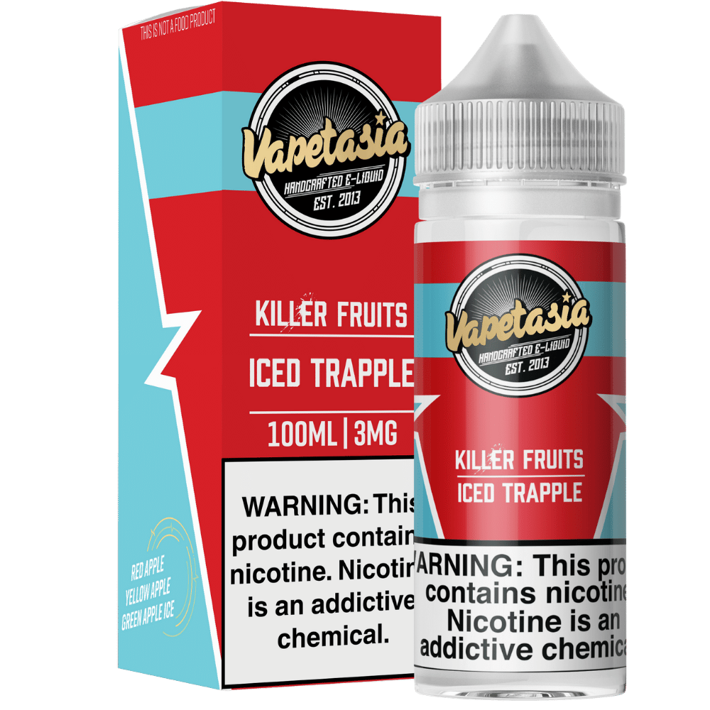 VAPETASIA 100ML ICED TRAPPLE 6MG