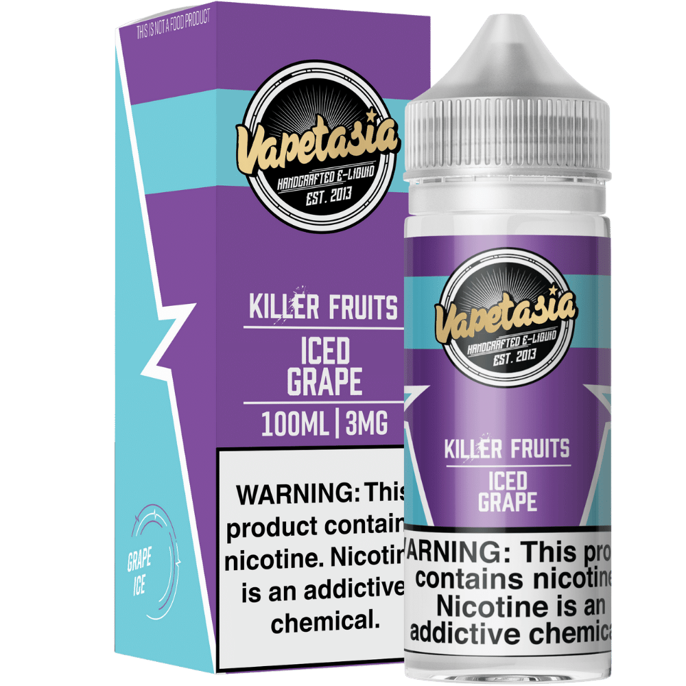 VAPETASIA 100ML ICED GRAPE 6MG