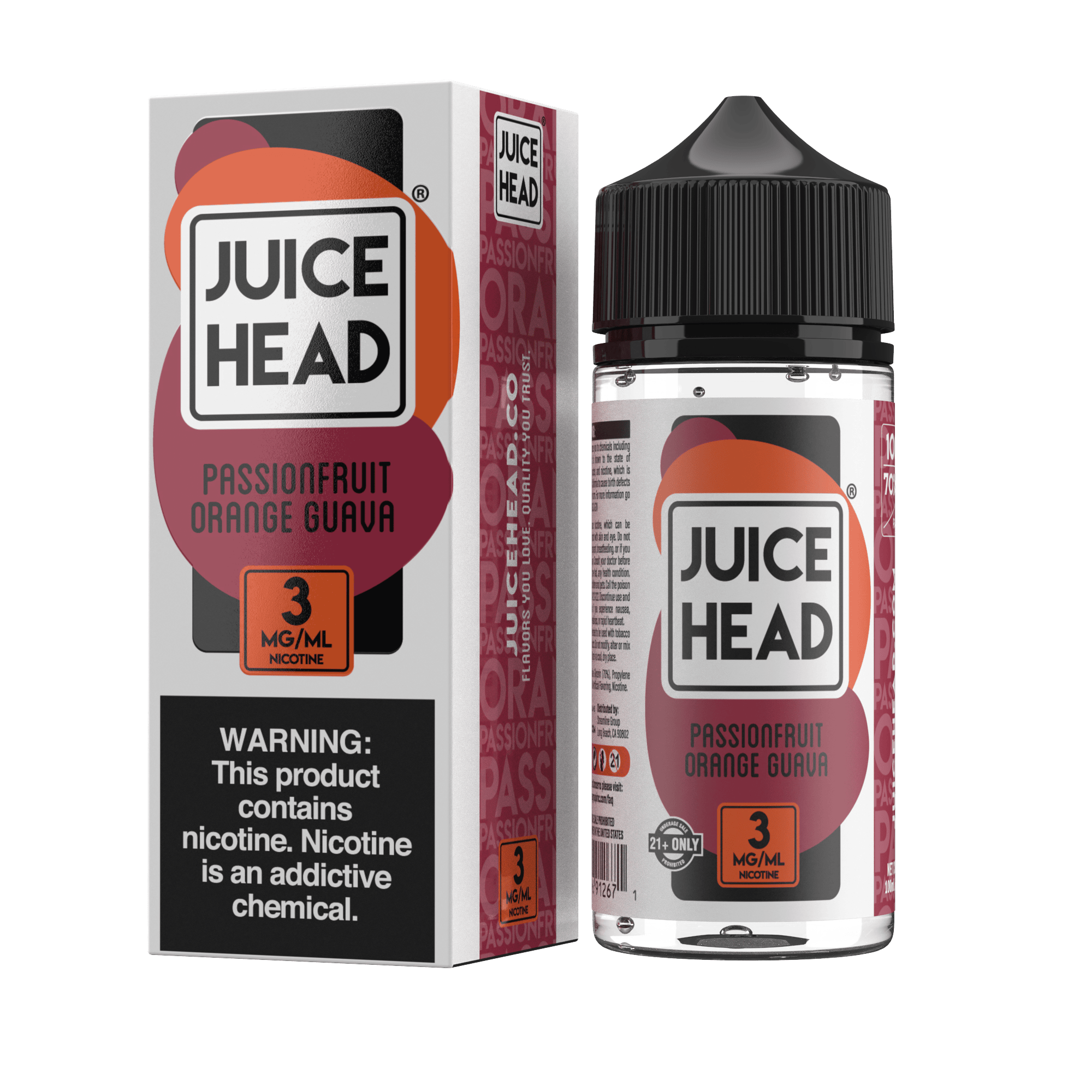 JUICE HEAD 100ML PASSIONFRUIT ORANGE GUAVA 3MG