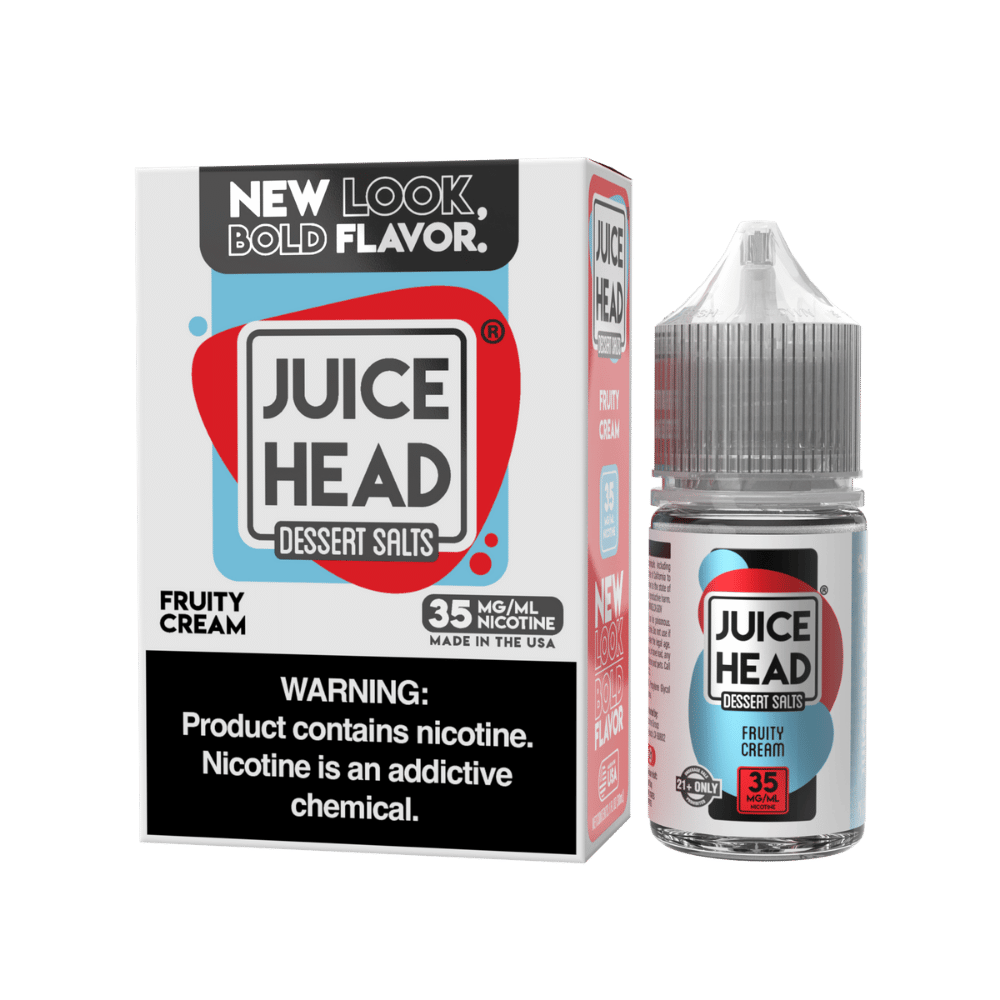 JUICE HEAD 30ML SALTS DESSERTS FRUITY CREAM 35MG