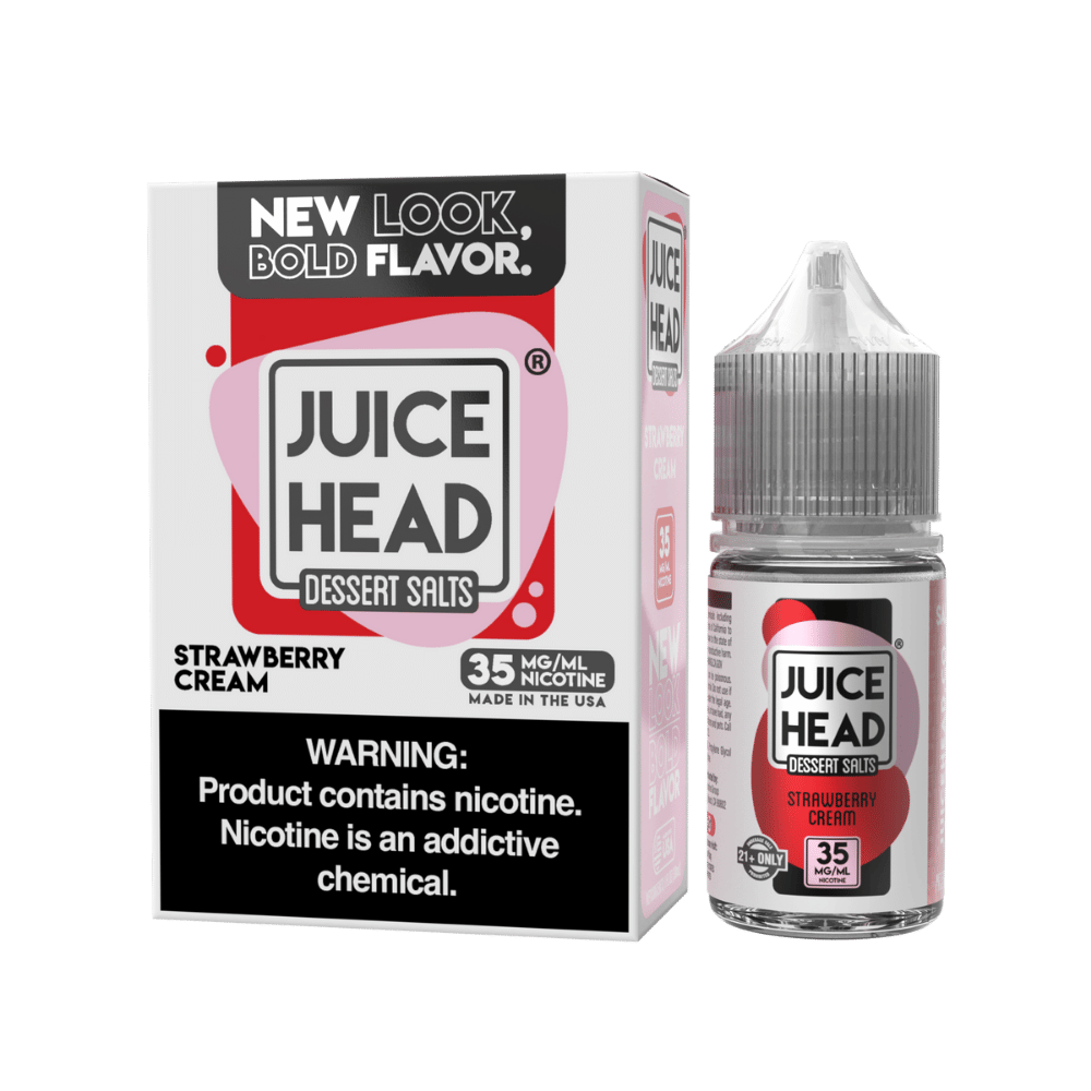 JUICE HEAD 30ML SALTS DESSERTS STRAWBERRY CREAM 35MG