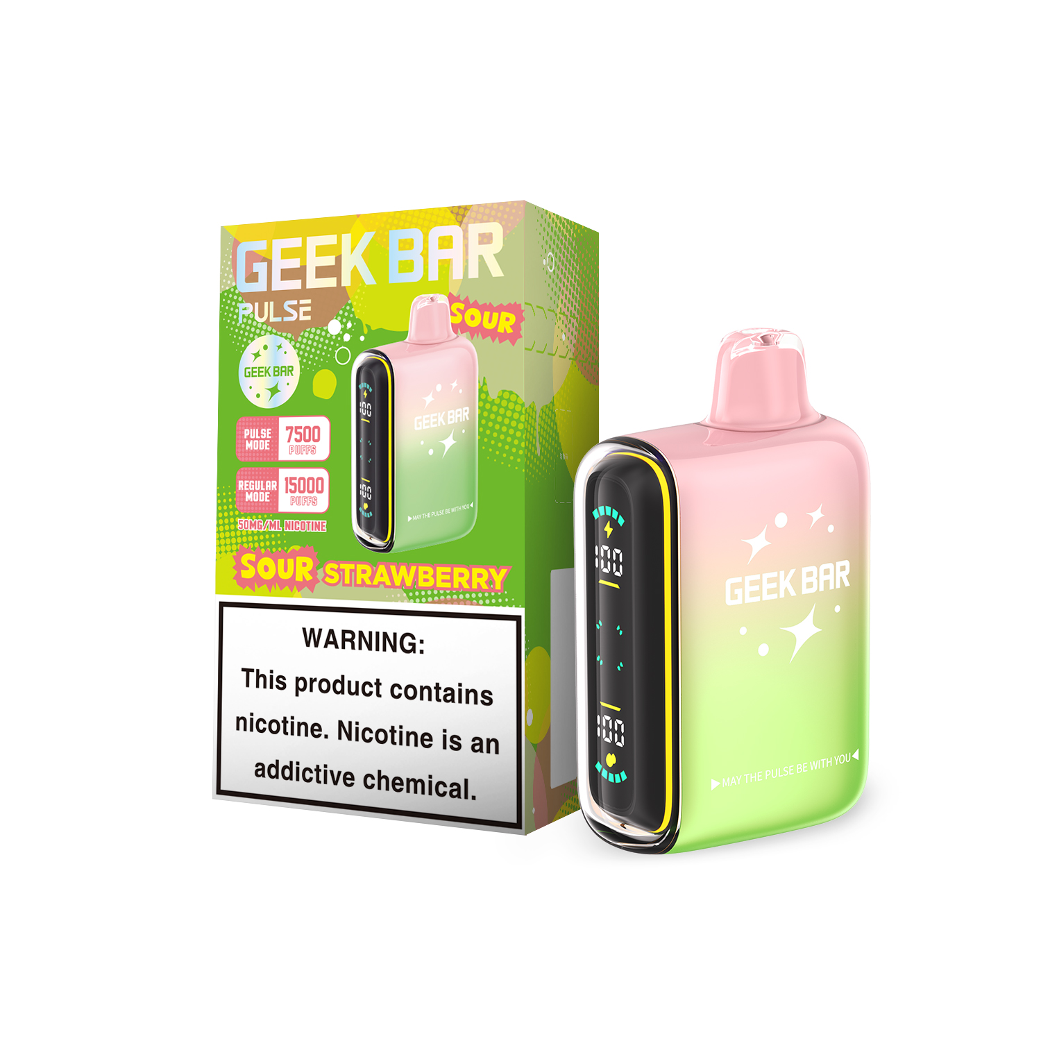 GEEK BAR PULSE SOUR STRAW 5CT