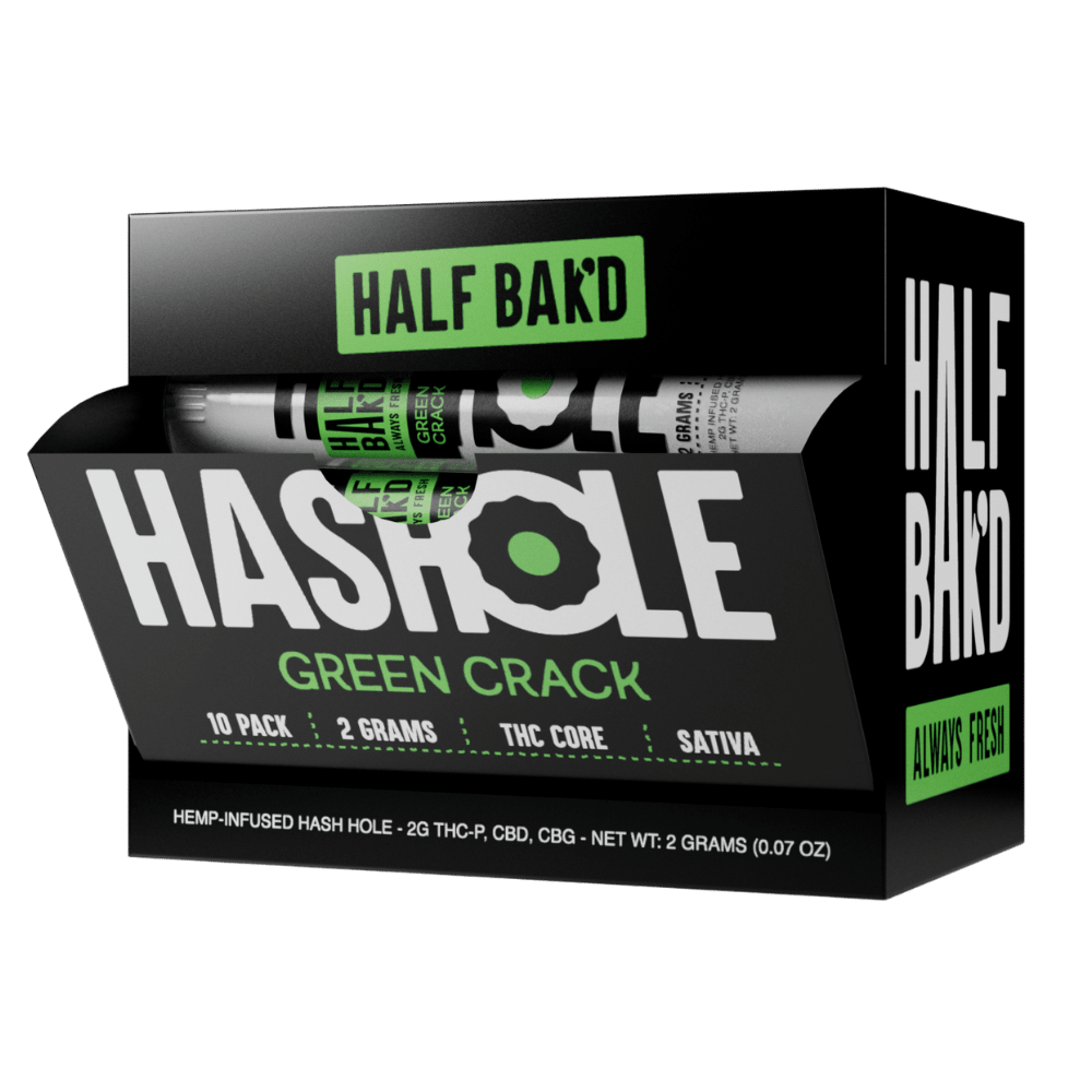 HALF BAKD HASH BLK 2G GREEN 10CT