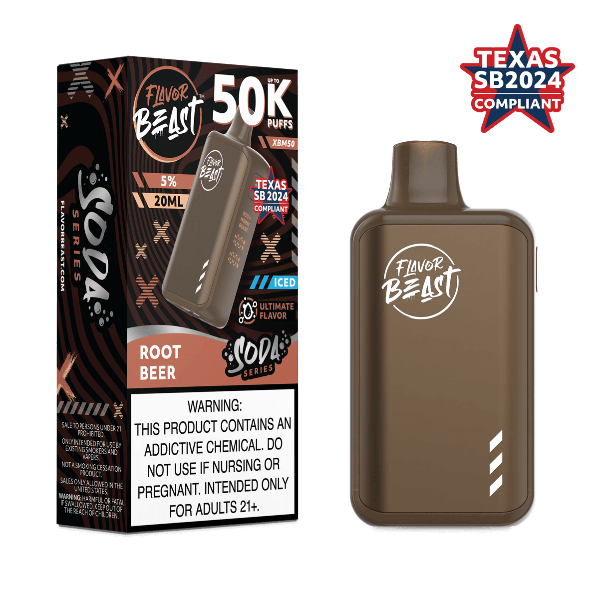FLAVOR BEAST 50K SODA ROOT 5CT