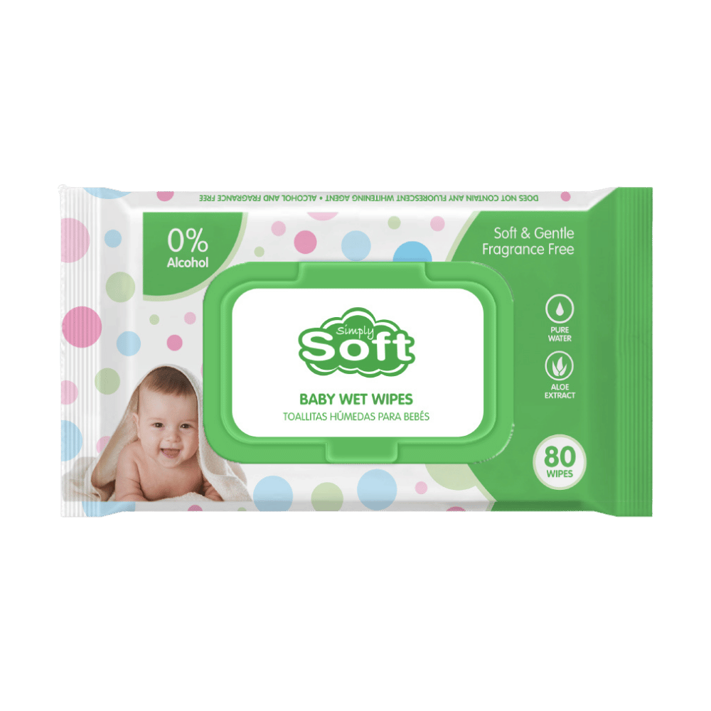 BABY WIPES SIMPLY SOFT GREEN 80C