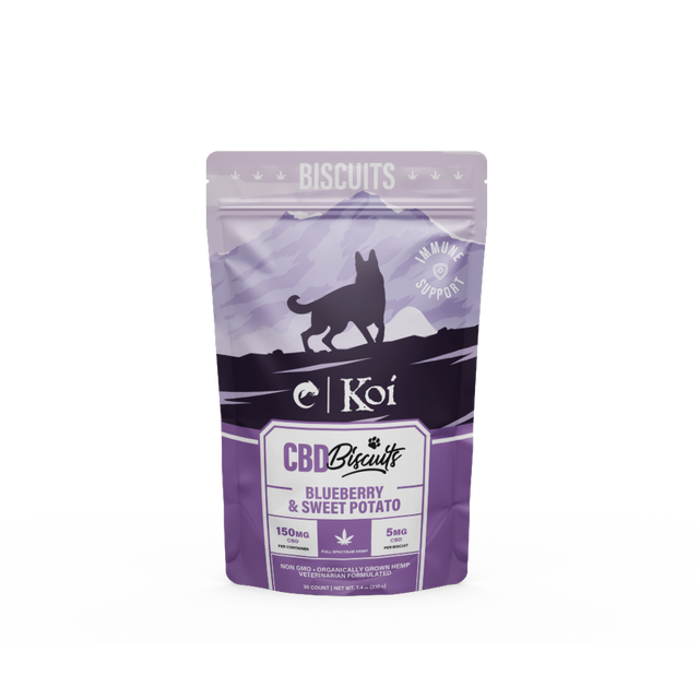 KOI CBD DOG TREATS BLUEBERRY 30C