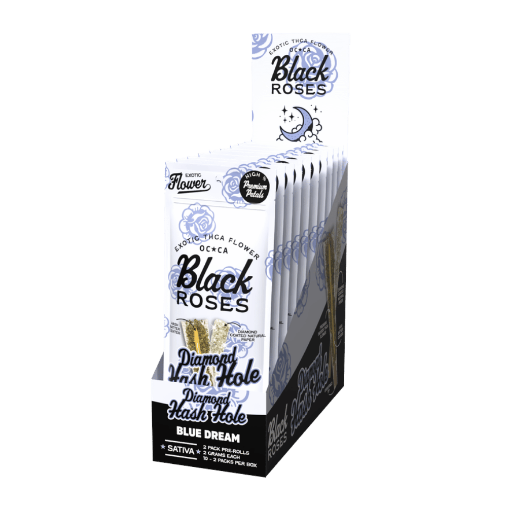 BLACK ROSES DIA HASH BLUE 10/2PK