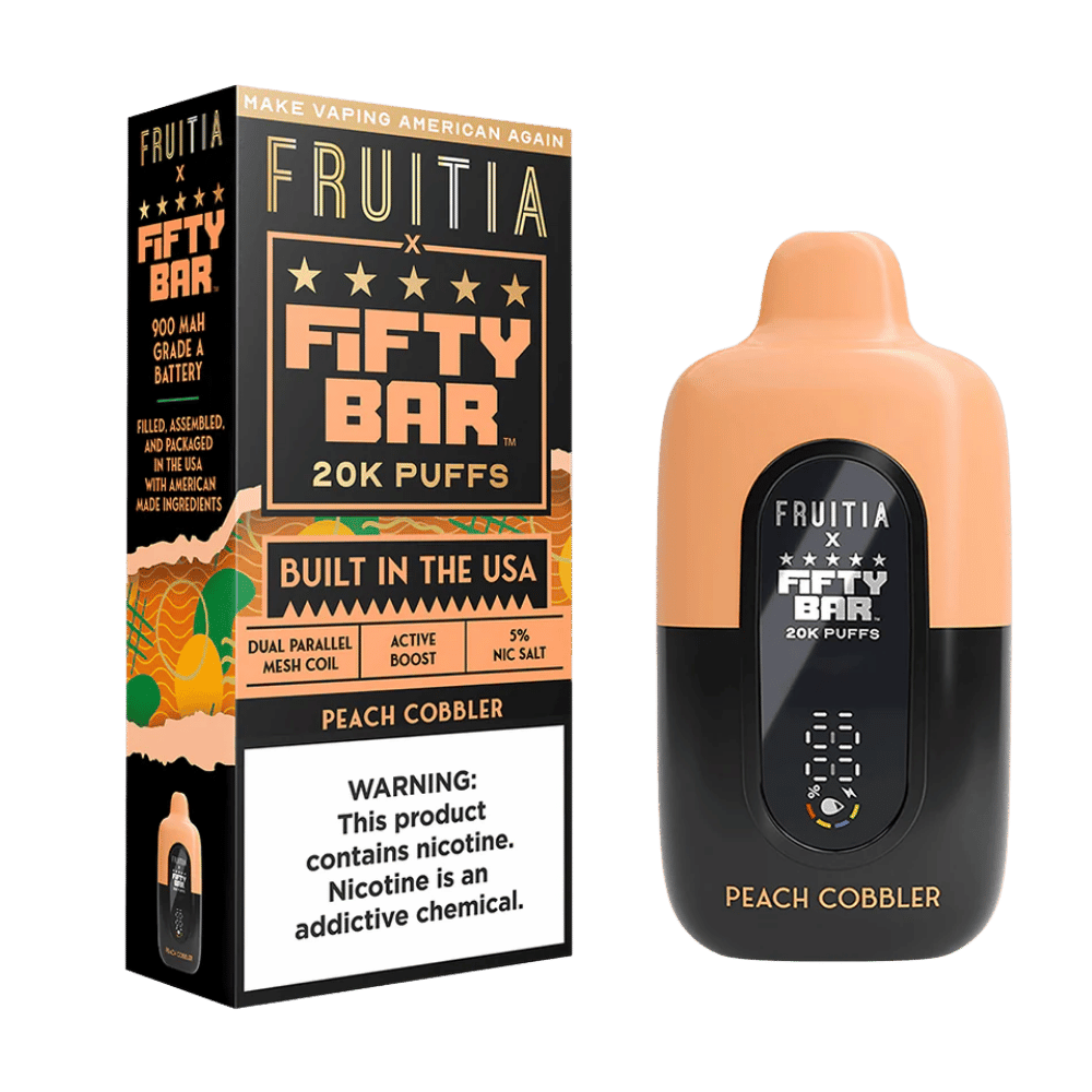FIFTY BAR FRUI PEACH COBBLER 5CT
