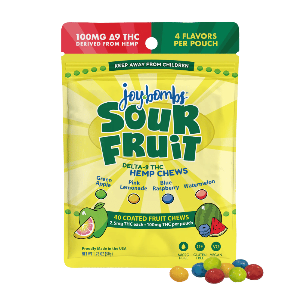 JOY BOMBS GEMS 100MG SOUR FRUIT