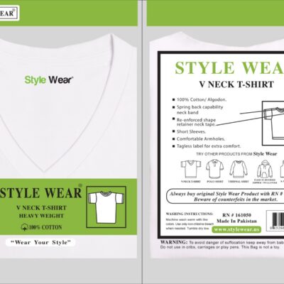 STYLE WEAR V NECK WHITE 3XL 6CT