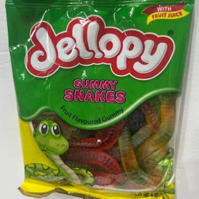 JELLOPY PEG GUMMY SNAKE 6OZ 12CT