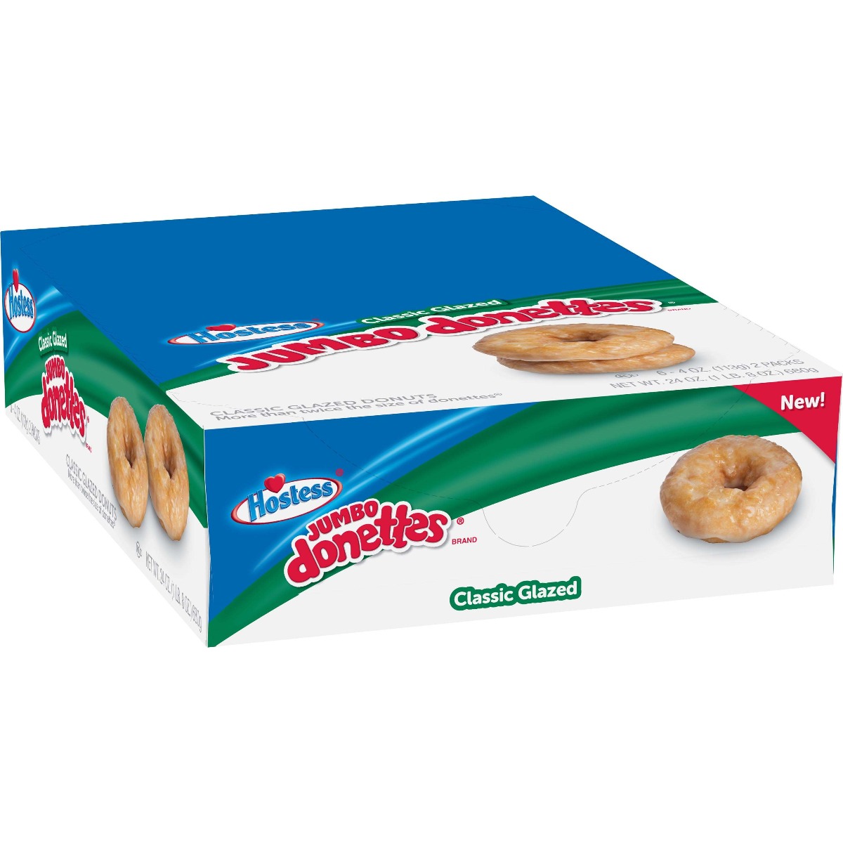 HOSTESS JUMBO DONET GLAZED 6CT