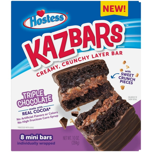 HOSTESS KAZBARS TRIPLE CHOCO 8CT