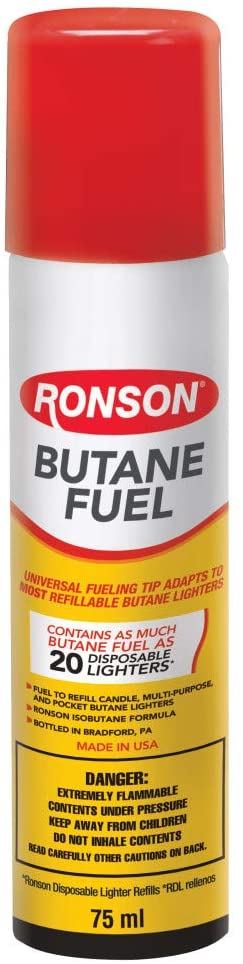 RONSON BUTANE 42GMS/75ML 12CT