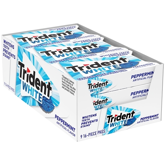 TRIDENT WHITE PEPPERMINT 16CT